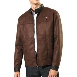 SF Superlative Fashion Jacket Men's Made In Italian Leather Jacket Brown Sz M